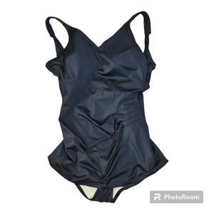 Roxanne Pin Up Style Black‎ Bathing Suit Sz 10 34DD